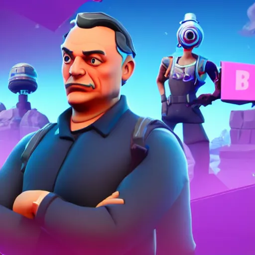 Image similar to Viktor Orban in Fortnite doing the Floss