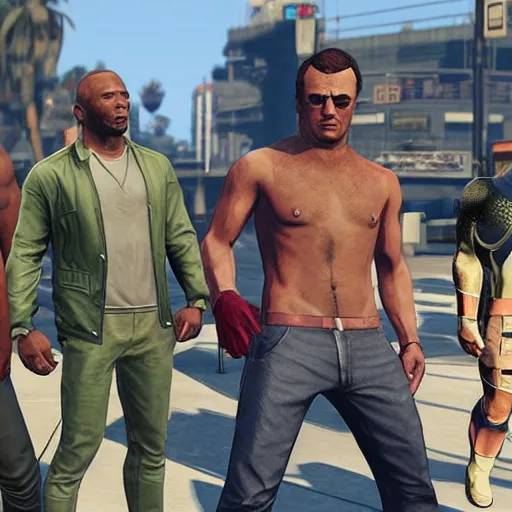 Image similar to the avengers in gta 5