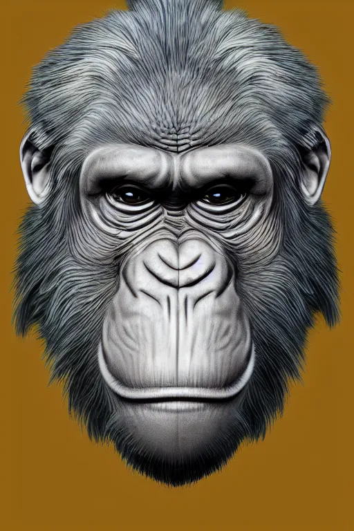 Image similar to an ape artichoke hybrid, highly detailed, digital art, sharp focus, trending on art station, anime art style