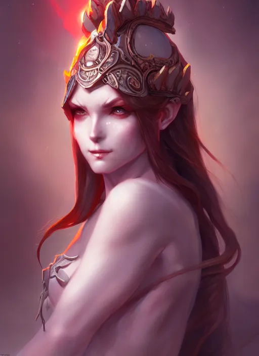 Image similar to goddess of the underworld, highly detailed, artgerm, cushart krenz, zeronis, trending on artstation, soft light, sharp edges, illustration, character design, concept art