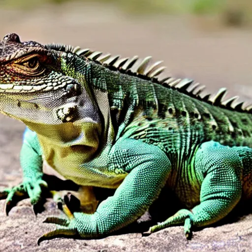 Image similar to iguana and crocodile hybrid animal