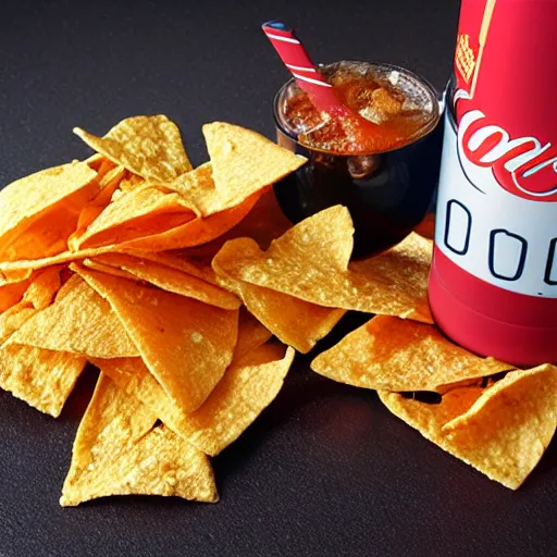 Prompt: doritos and coke