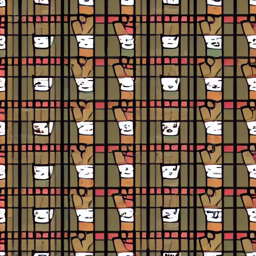 Prompt: coffee pop art pattern