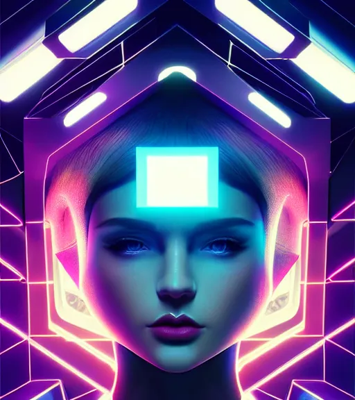 Prompt: symmetry!! russian prince of technology, solid cube of light, hard edges, product render retro - futuristic poster scifi, lasers and neon circuits, beautiful russian princess, intricate, elegant, highly detailed, digital painting, artstation, concept art, smooth, sharp focus, illustration, dreamlike, art by artgerm