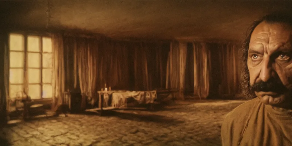 Image similar to detailed medium format photo, polaroid still from tarkovsky movie, ron jeremy, haze, high production value, intricate details, 8 k resolution, hyperrealistic, hdr, photorealistic, high definition, tehnicolor, award - winning photography, masterpiece, amazing colors