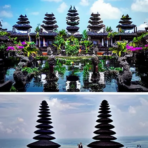 Image similar to futuristic bali island, perfect faces