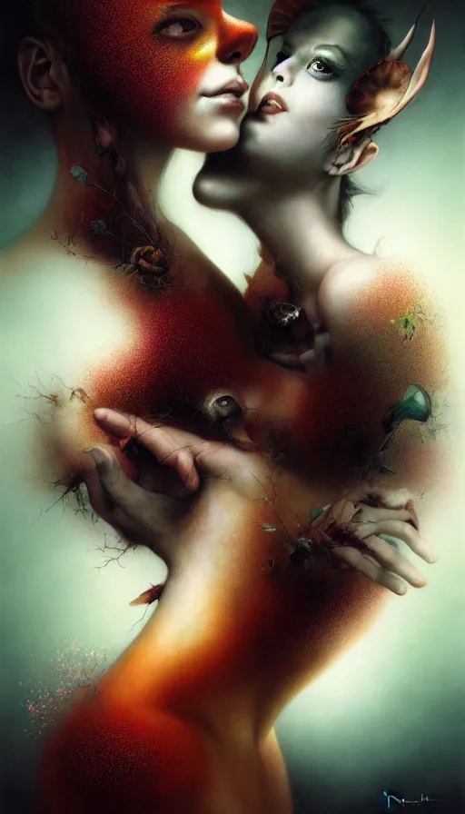 Image similar to the two complementary forces that make up all aspects and phenomena of life, by ryohei hase