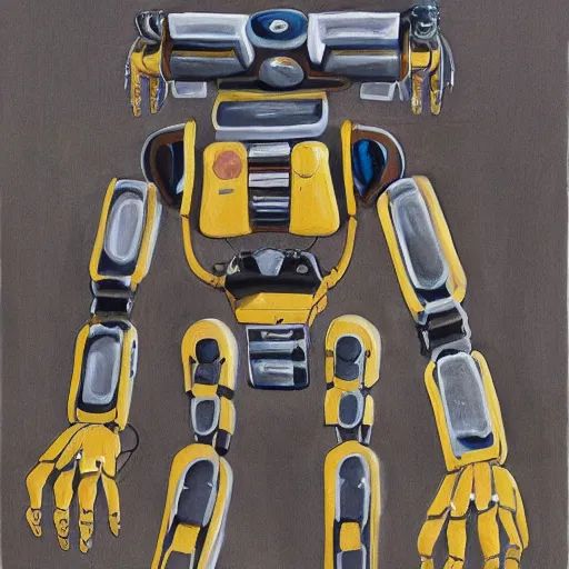 Image similar to a detailed painting of boston dynamics atlas robot, Laputa style