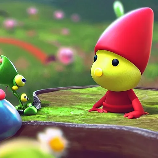 Prompt: “ pikmin 4 screenshots, claymation, video game, nintendo, highly detailed, hq, trending on artstation, e 3 reveal ” - n 6