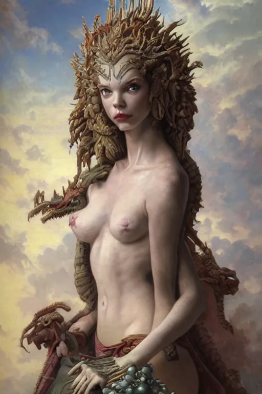 Prompt: A fantasy comic book style portrait painting of Cory Chase, hybrid, Anya Taylor-Joy, as an Atlantean Reptilian Warrior, François Boucher, Oil Painting, Mystical Valkyrie Armor, unreal 5, DAZ, hyperrealistic, octane render, Regal, Refined, Detailed Digital Art, RPG portrait, William-Adolphe Bouguereau, Michael Cheval, Walt Disney (1937), Steampunk, dynamic lighting, Highly Detailed, Cinematic Lighting, Unreal Engine, 8k, HD