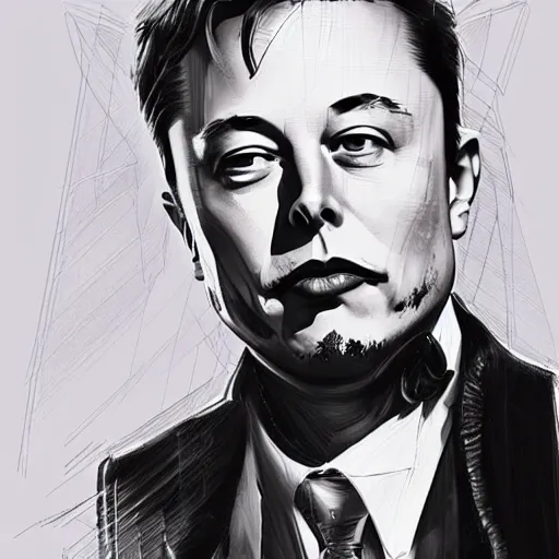 Prompt: Elon Musk in a wedding gown, romantic, concept art trending on artstation, sharp focus, highly detailed
