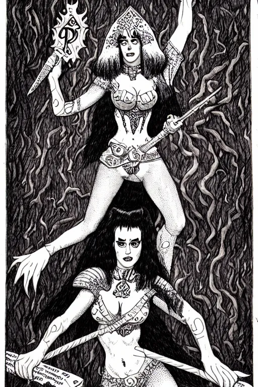 Prompt: katy perry as a d & d monster, full body, pen - and - ink illustration, etching, by russ nicholson, david a trampier, larry elmore, 1 9 8 1, hq scan, intricate details, inside stylized border