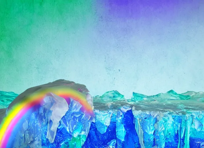 Image similar to photo iceberg with rainbow color paint