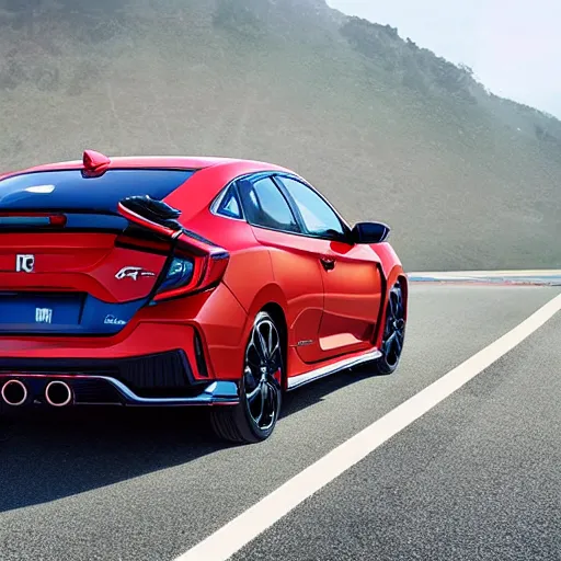 Image similar to 2 0 2 0 civic coupe type r from behind