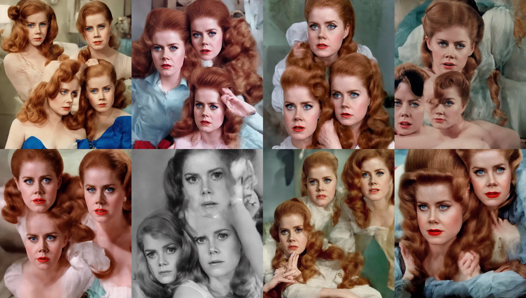 Prompt: portrait of amy adams as jealous girlfriend, 1 9 6 0 s technicolor