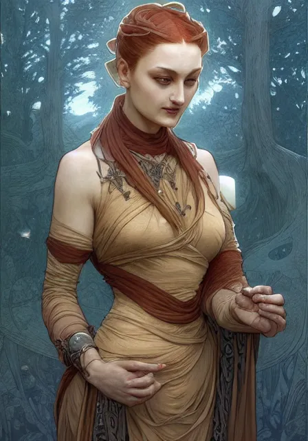 Image similar to sansa mummy mummy mummy zombie, intricate, elegant, highly detailed, digital painting, artstation, concept art, smooth, sharp focus, illustration, art by artgerm and greg rutkowski and alphonse mucha and william - adolphe bouguereau