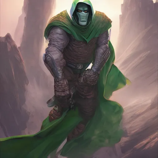 Image similar to Dr Doom by Stanley Artgerm Lau, WLOP, Rossdraws, James Jean, Andrei Riabovitchev, Marc Simonetti, Yoshitaka Amano, ArtStation, CGSociety,