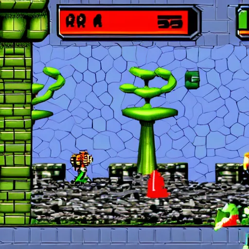 Image similar to bossfight against the flyagaric King, doom perspective, nintendo 64 style