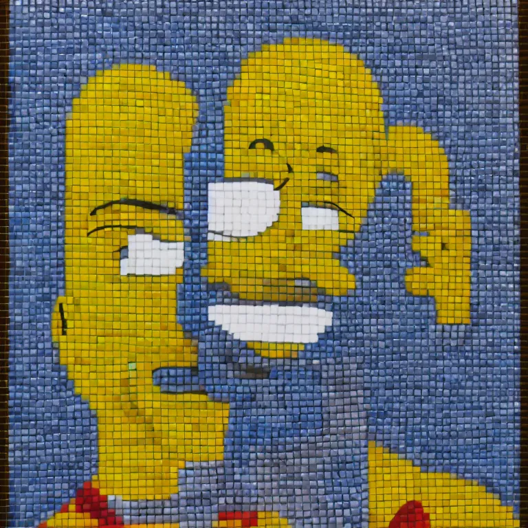 Image similar to homer simpson mosaic