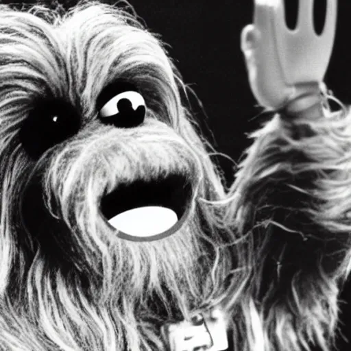 Prompt: chewbacca hosting the muppet show