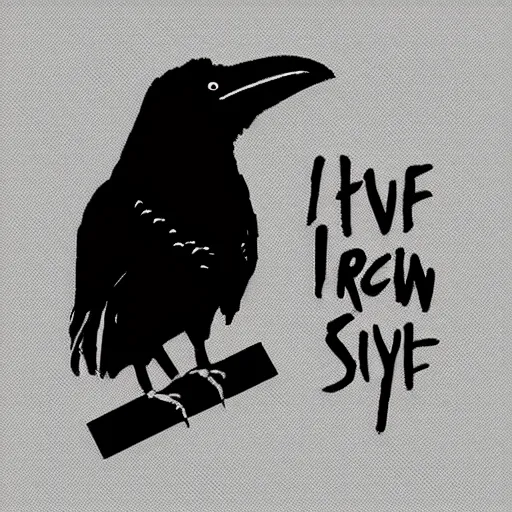 Prompt: Raven, in the style of dribbble.com mascot