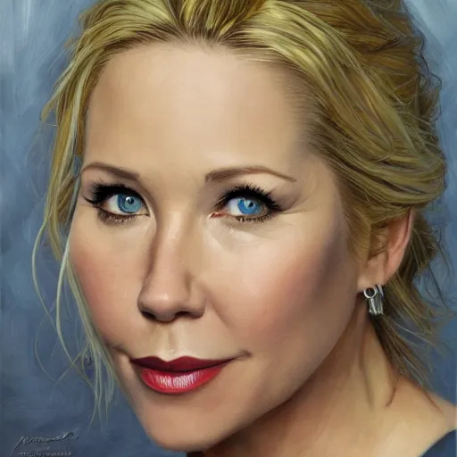 Image similar to Christina Applegate, by Mark Brooks, by Donato Giancola, by Fiona Stephenson, by Lawrence Malstaf