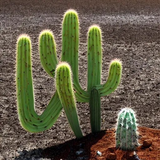 Prompt: a cactus plant on a lonely dessert 1 2 3 4 5 6