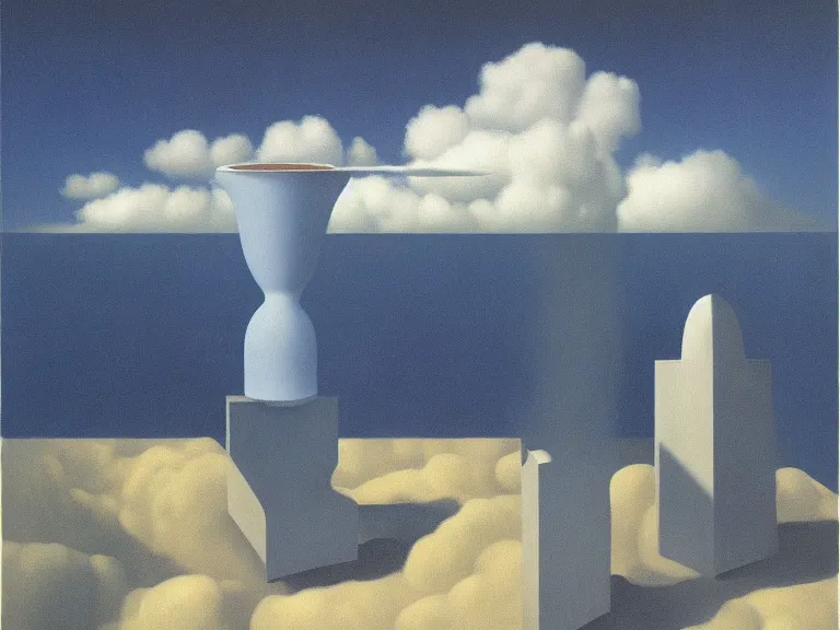 Image similar to the void, painting by rene magritte, high detail, high resolution