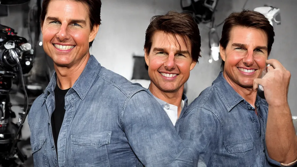 Image similar to A studio photo of Tom Cruise