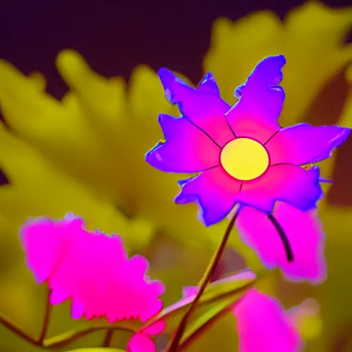 Image similar to Glowing flower blooming at twilight