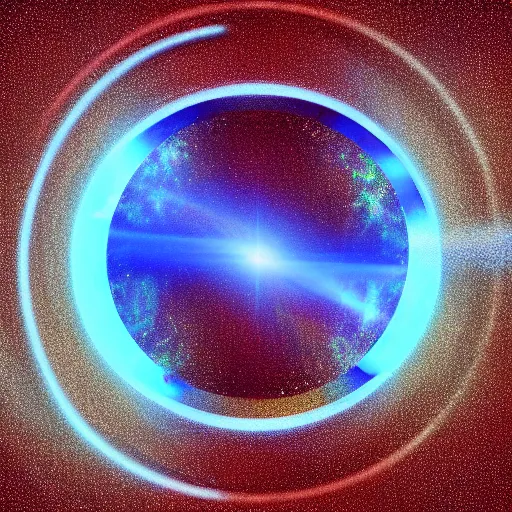 Prompt: blue circular hologram, sci - fi, cgi