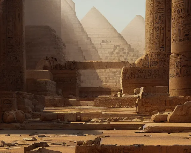 Image similar to great ancient Egyptian city, a fantasy digital painting by Greg Rutkowski and James Gurney, sci-fi, anime, trending on Artstation, highly detailed