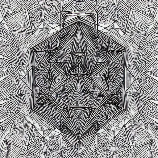 Prompt: Geometrically surreal Vitalik Buterin, extremely high detail, photorealistic, intricate line drawings, dotart, album art in the style of James Jean