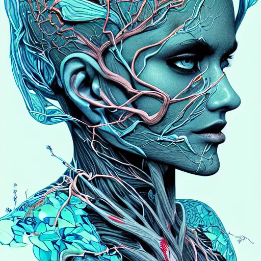 Image similar to digital art, intricate veins and roots by James Jean and by artgerm , ultradetailed, trending on artstation,
