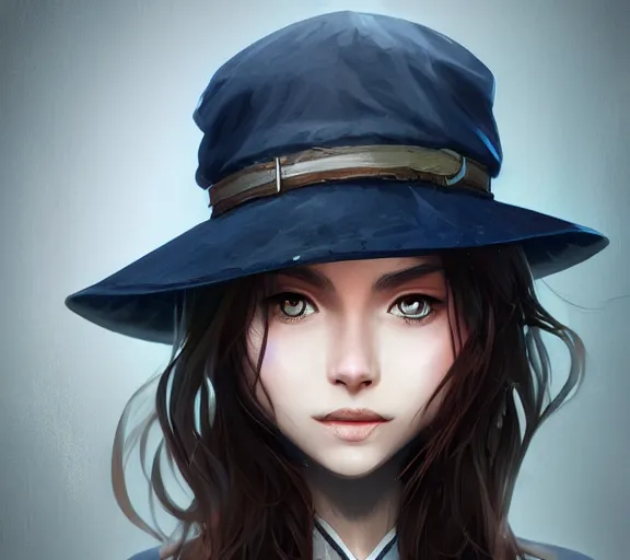 Prompt: mysterious smiling girl puts on a different hat, digital art, trending on artstation, artgerm, very detailed, great quality, illustration, smooth, sharp focus, concept art,