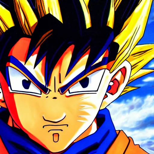 Prompt: ultra realistic portrait painting of a fusion of goku and naruto, art by akira toriyama, 4 k, dragon ball artstyle, cel shaded, highly detailed, epic lighting