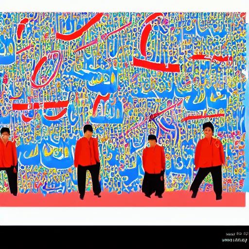 Image similar to uyghur Uighur men in a prison, heart kidney lungs, in the style of daniel johnston and outsider art, 4k, line brush, minimal, overlaid with chinese adverts and mandarin text