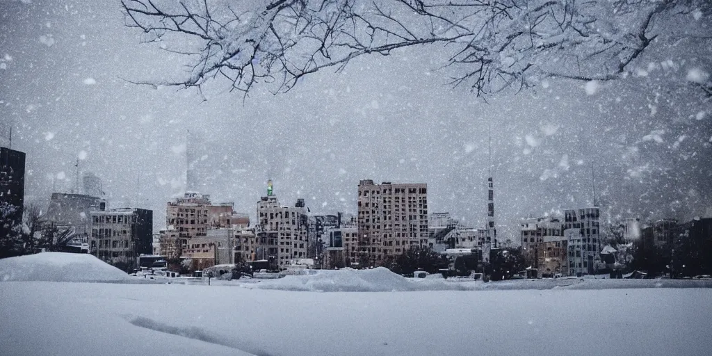 Image similar to sonic, Esthetic, snow, calm, city,