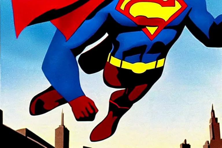 Image similar to clint eastwood as superman in the 1 9 8 0's, superhero film, hyperrealistic, detailed, smooth, sharp focus