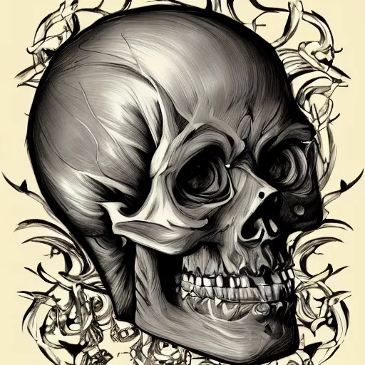 Image similar to anime manga skull portrait young male skeleton, intricate, elegant, highly detailed, digital, art by JC Leyendecker and sachin teng