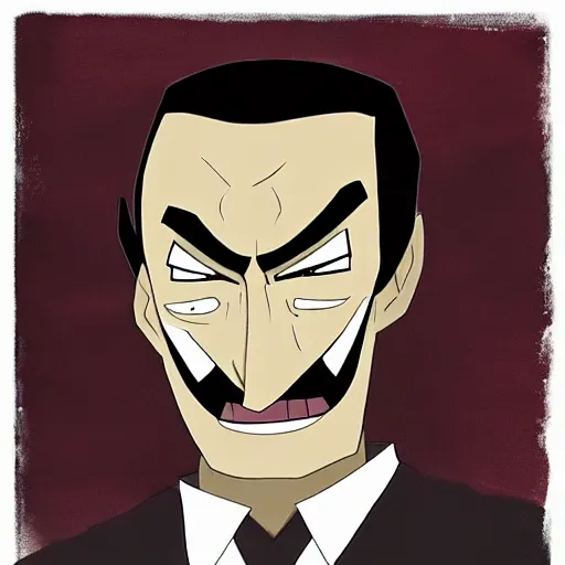 Image similar to a portrait of aku by genndy tartakovsky