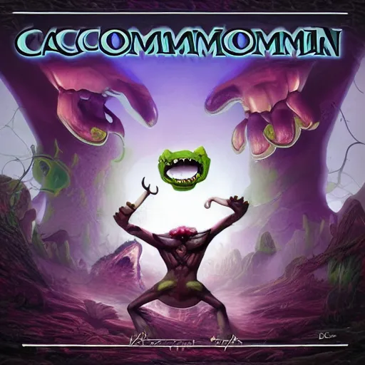 Prompt: Cacodemon cover art