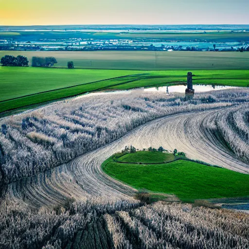 Prompt: landscape photo of the puszta in hungary