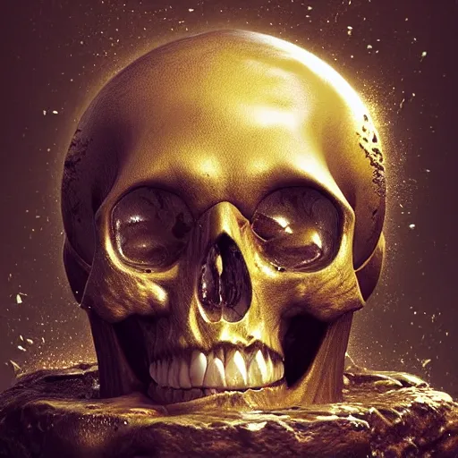 Image similar to portrait_of_a_melting_skull._intricate_abstract._intricate_artwork._by_Tooth_Wu_wlop_beeple_dan_mumford._octane_render_trending_on_artstat