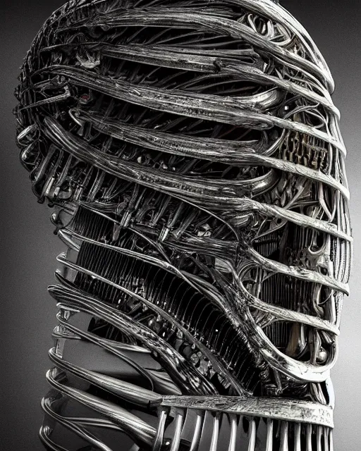 Image similar to comb by hr giger, biomechanical, 4 k, hyper detailed