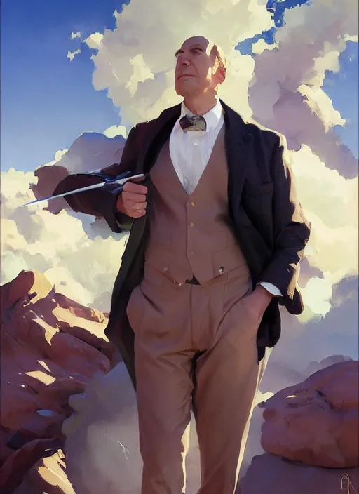 Image similar to portrait of saul goodman, painting by sargent and leyendecker, asymmetrical, intricate, elegant, matte painting, illustration,, by rhads, by greg rutkowski, by greg tocchini, by james gilleard, by joe fenton