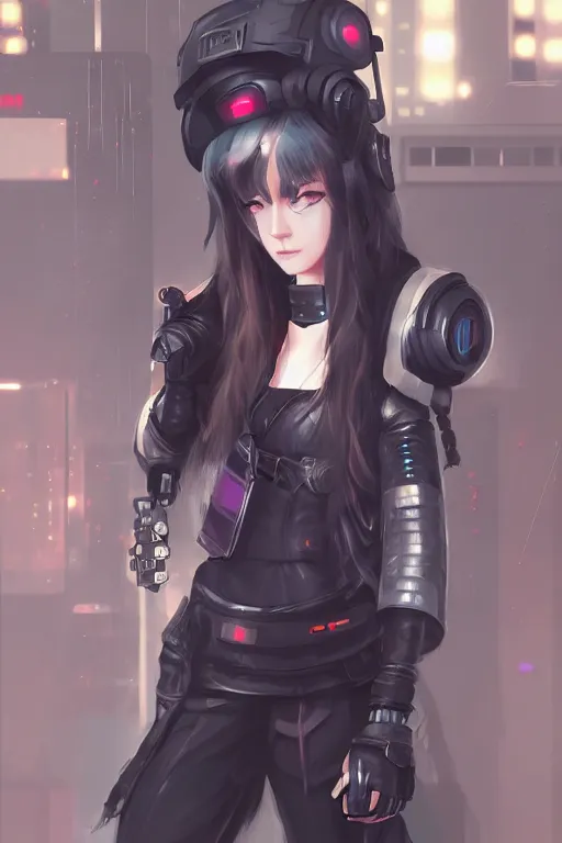 ArtStation - Cyberpunk Anime Girl