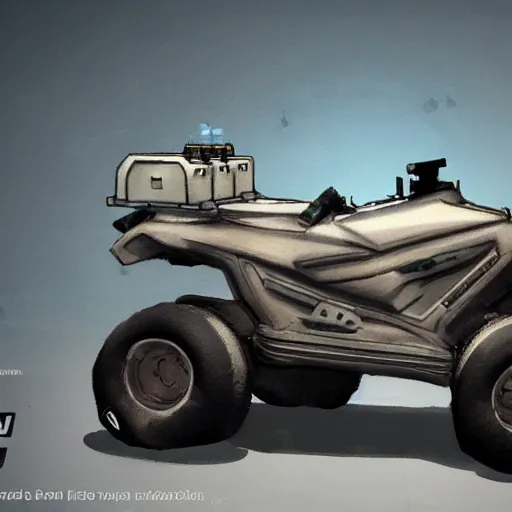 Image similar to concept art blueprint halo new atv vehicles