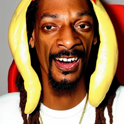 Image similar to photo of snoop dog in a hotdog costume, 8 k