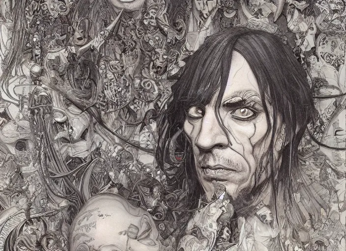 Image similar to a highly detailed beautiful portrait of mephisto, james gurney, james jean